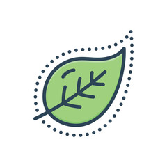 Color illustration icon for outline