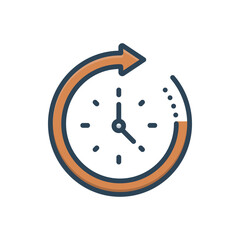 Color illustration icon for since