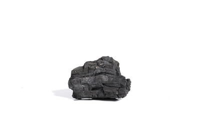 Natural charcoal isolated on white background Traditional natural charcoal or wood charcoal isolated on white background.