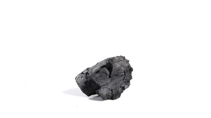 Natural charcoal isolated on white background Traditional natural charcoal or wood charcoal isolated on white background.