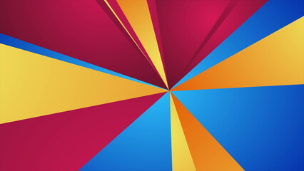 Obraz premium Colorful rays abstract tech geometric background