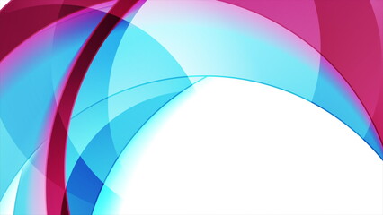 Blue purple geometric tech background with glossy wavy shapes