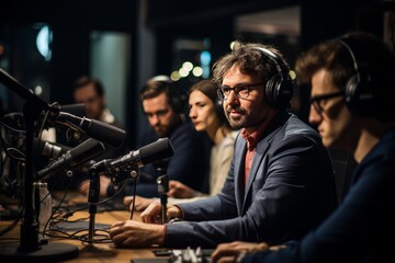Podcast Host Interviewing Prominent AI, Generative AI