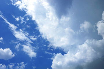 Blue sky with clouds background, Beautiful Amazing shape