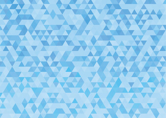 ブルーの三角形の幾何学パターン背景