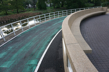 walkway in the modern city