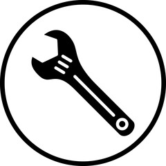 Vector Design Wrench Icon Style