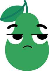 Avocado Face Looking Right Mistrust