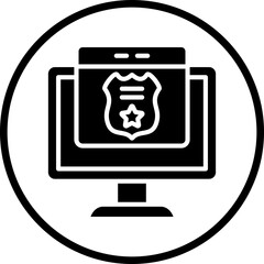 Vector Design Online Police Icon Style