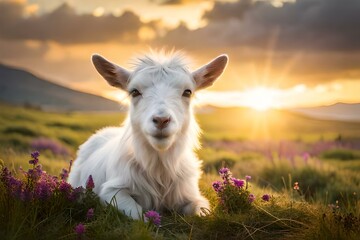 goat on the meadow