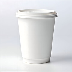 This white paper cup is a versatile, eco-friendly option for hot and cold beverages. It's lightweight, sturdy, and made from recyclable materials.