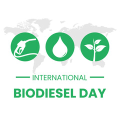 Vector graphic of biodiesel icon set good for international biodiesel day