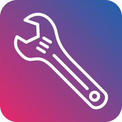 Vector Design Wrench Icon Style