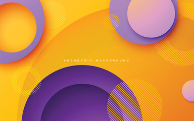 Modern abstract orange and purple background elegant circle shape design