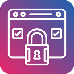 Obraz premium Vector Design Browser Security Icon Style