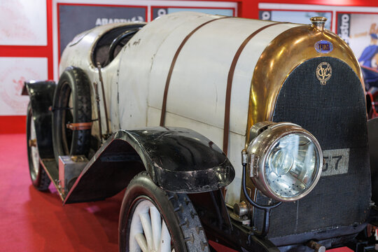 Parma, Italy - 5 march 2023: The World's Only Exemplar of the 1913 Fiat Record Chiribiri Model, Classic Car Theme