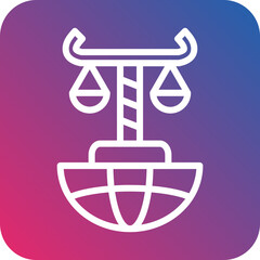 Vector Design International Law Icon Style