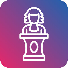 Naklejka premium Vector Design Magistrate Icon Style