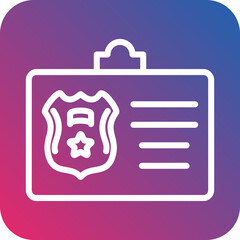 Vector Design Police ID Card Icon Style