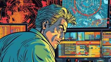 Cybersecurity incident response artwork . Fantasy concept , Illustration painting.