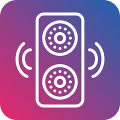 Vector Design Audio System Icon Style