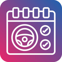 Vector Design Book a Test Drive Icon Style