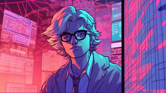 Cybersecurity and online privacy concerns . Fantasy concept , Illustration painting.