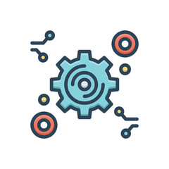 Obraz premium Color illustration icon for advanced