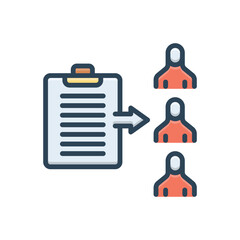 Obraz premium Color illustration icon for designated