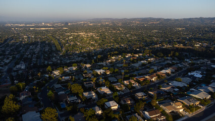 Aerial View of Calabasas and San Fernando Valley, Los Angeles County