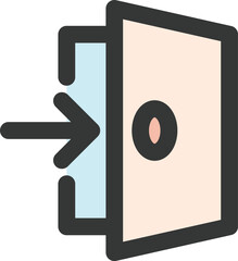 カラーシンプルビジネス単品アイコン　ログイン