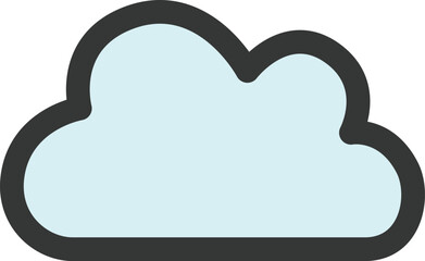 カラーシンプルビジネス単品アイコン　雲