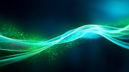 Psychedelic Abstract Futuristic Neon. Fluorescent Sci Fi. Glow Laser Showcase Stage Dark Room. Retro Modern