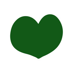 green heart with leaves