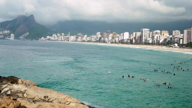 Time lapse of Ipanema beach Rio de janeiro