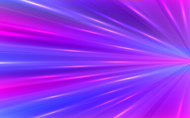 Laser beams. Speed motion on the neon glowing colorful. Speed motion on the space. Colored light streaks acceleration. Abstract illustration.