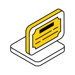 Certificate icon, vector stock illustration.