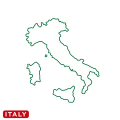 Fototapeta premium Italy Map icon vector logo design template