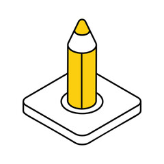 Pencil icon, vector stock illustration.