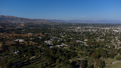 Aerial View of Chatsworth and San Fernando Valley, Los Angeles County
