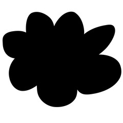 Cloud shape in black color for the sky 