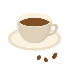 シンプルなコーヒーカップのベクターイラスト