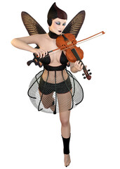 3D Fairy muse with violin