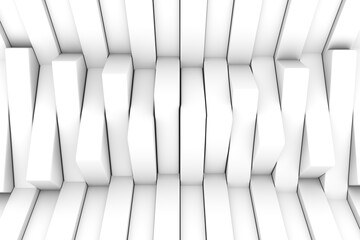 Black and white boxes abstract background 3D render illustration
