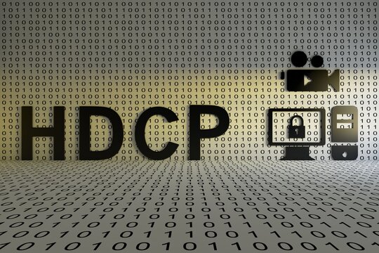 HDCP concept text sunlight 3D illustration