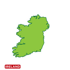 Ireland Map icon vector logo design template