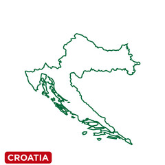 Croatia Map icon vector logo design template