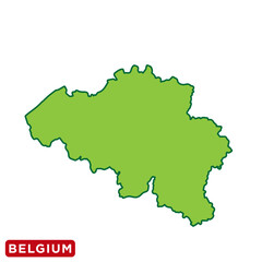 Belgium Map icon vector logo design template