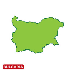 Fototapeta premium Bulgaria Map icon vector logo design template