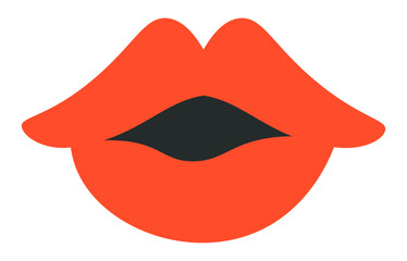 Lips cosmetics or professional makeup, vector